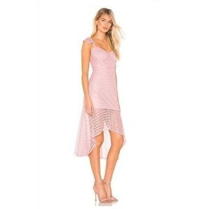 Line & Dot Valentina Mauve Pink Revolve A-Line Hi-Low Sleeveless Dress Size L